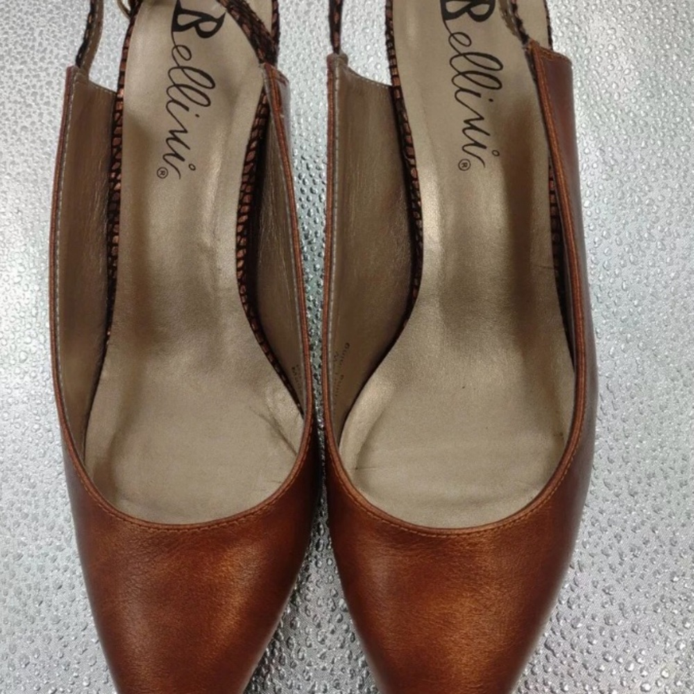 Bellini Brown Heels with Classic Design Copper